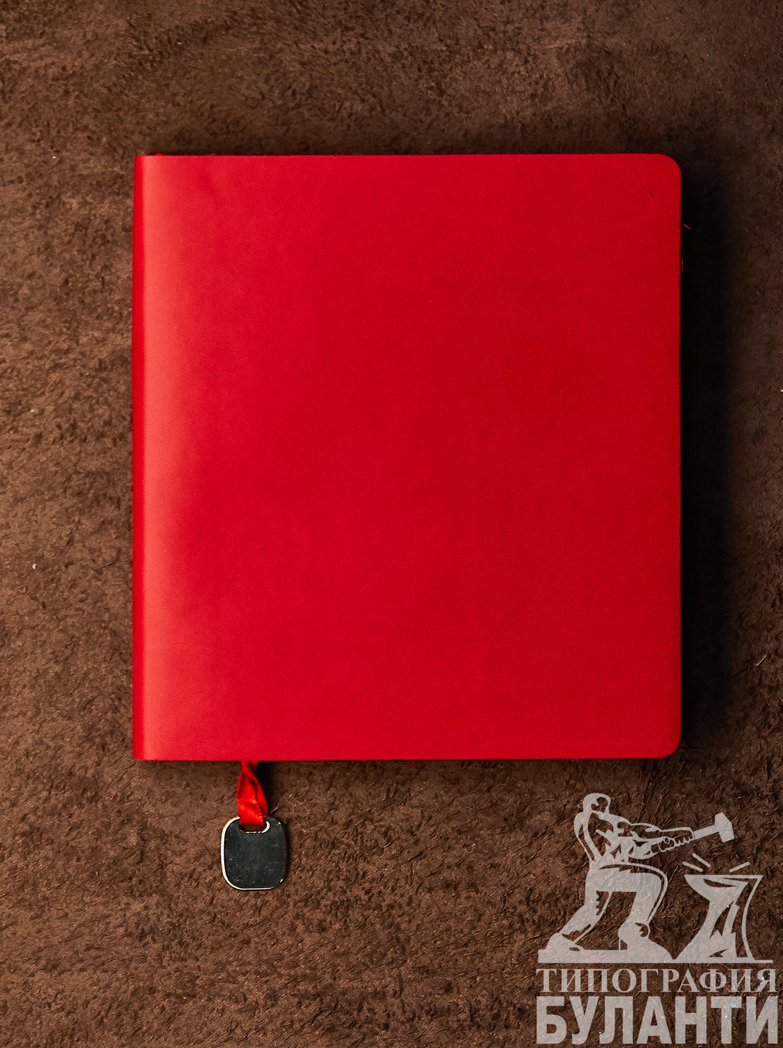 Ежедневник с металлическим ляссе (Красный)